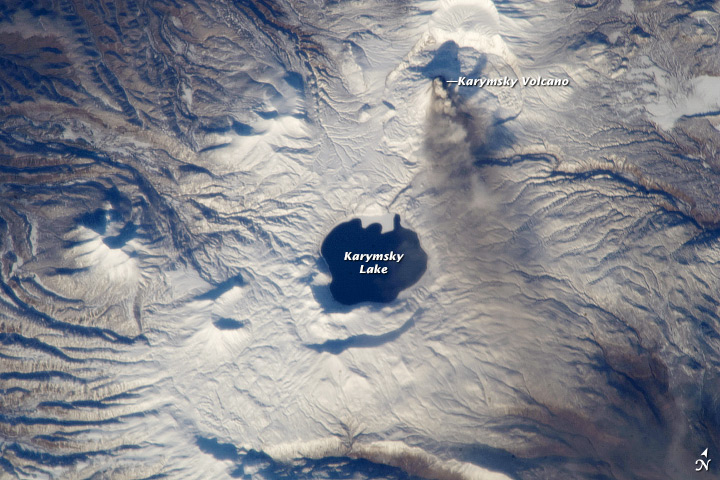 Astronaut Photo Showcases Fire & Ice